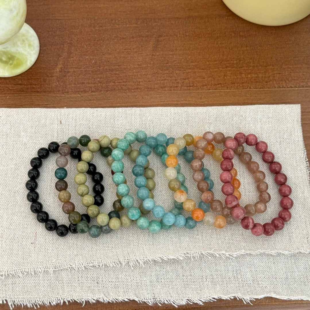 非金属布艺手链 新中式大自然串珠手串 色彩简约