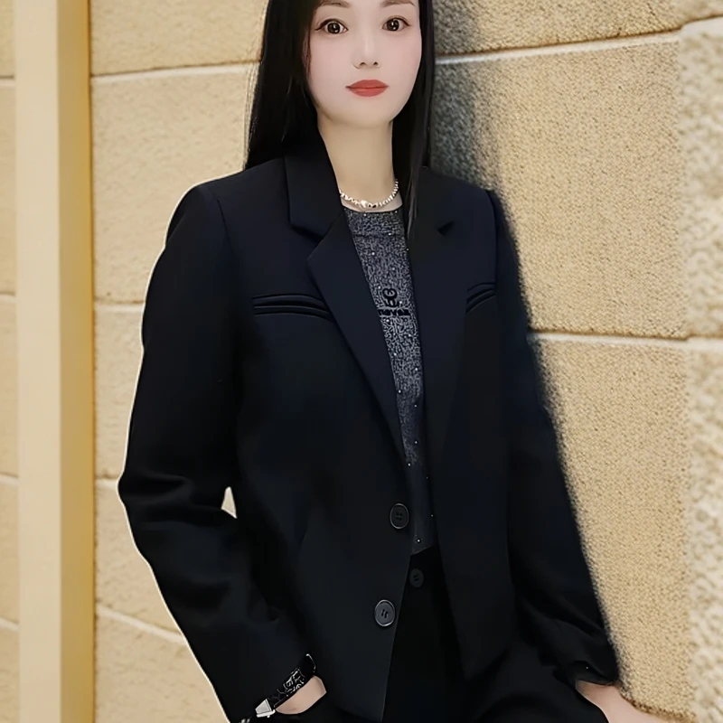 《好兮好》2024秋季新款时尚气质修身显瘦西装外套8817