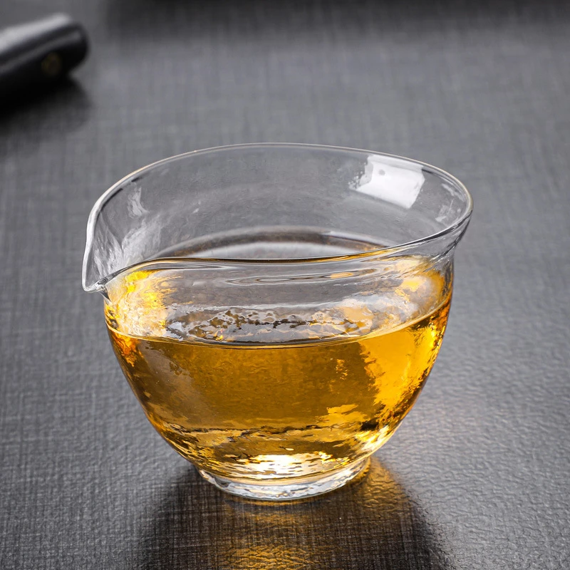 日式公道杯树叶公杯加厚耐高温玻璃茶海分茶器功夫茶具茶海公杯