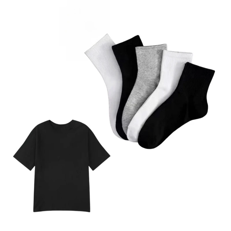 ^LINGG^ 随机衣服或品牌袜子一件T恤