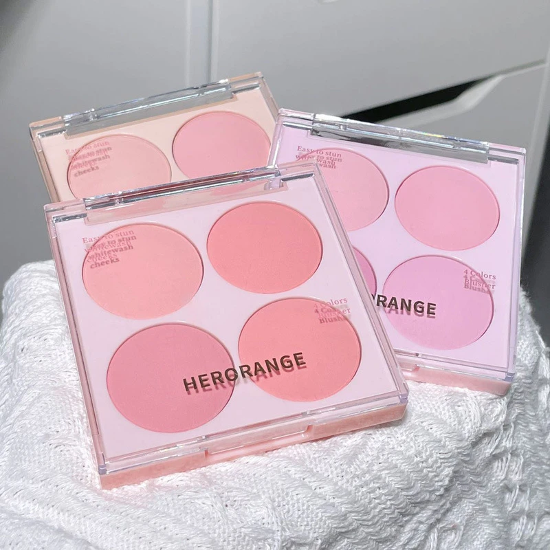 【李佳琪推荐】HERORANGE缤纷甜颜四色腮红粉质细腻易上手显色自