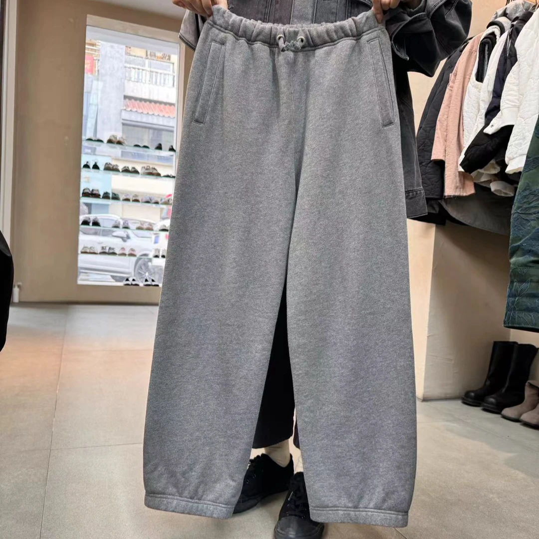 韩国进口松紧腰卫裤均码