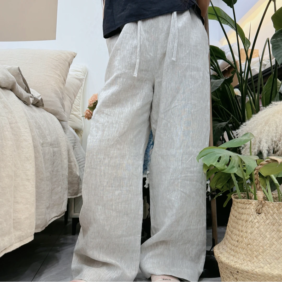 【福宝推荐】 裤子王 百分百纯九支汉麻抽绳款休闲裤