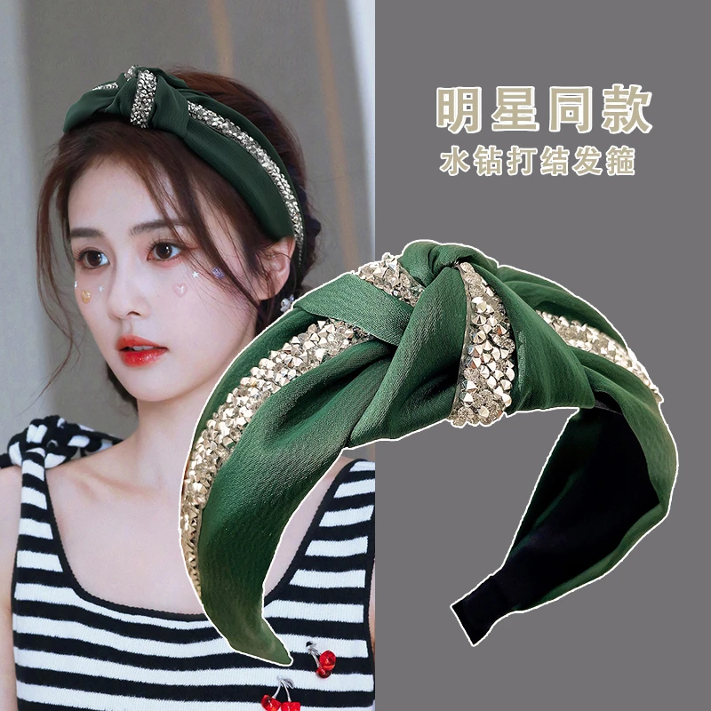 气质钻条发箍宽边高颅顶头箍网红百搭爆款时尚发卡简约发饰头饰女