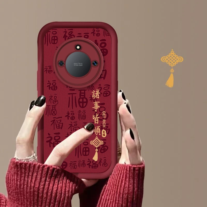 荣耀X40手机壳诸事皆顺RMO-AN00新年款网红男女硅胶软壳全包防摔
