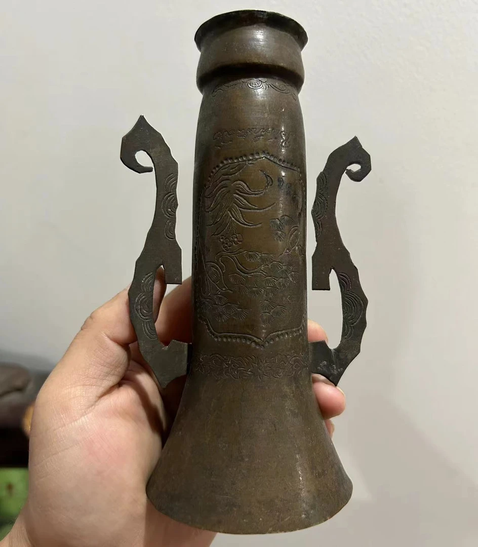 铜花瓶工艺品纯手工一物一拍