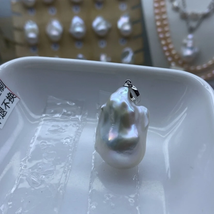 【闪购商品】淡水珍珠吊坠(赠链)银S925镶嵌绒****享