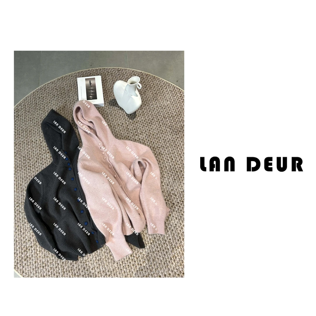 【未闻果糖】羊毛衫兔毛浣熊毛衣百搭纯色连帽套头针织衫女上衣