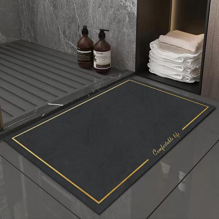 硅藻泥洗手间淋浴间卫生间家用垫耐脏速可裁剪地毯浴室吸水速干垫