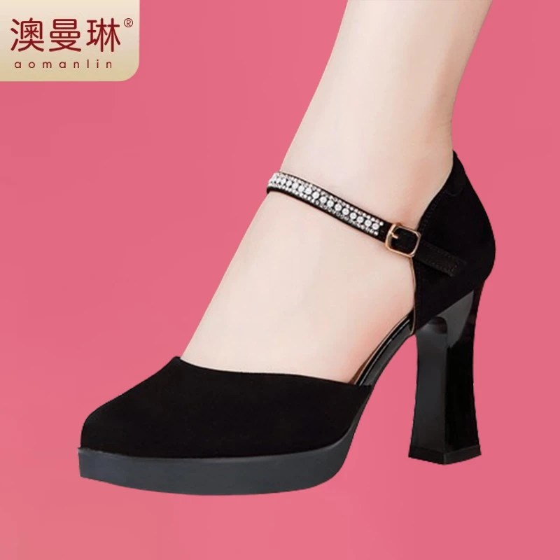 澳曼琳身所专业步态练习真皮走秀高跟包头鞋礼仪旗袍班专用鞋表演