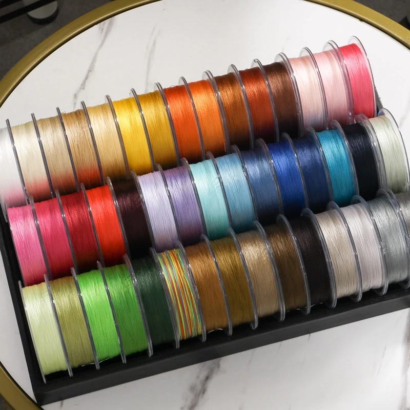 2股0.2mm极细编绳股线 高端流苏专用线垂感好diy细线线圈绕线绳