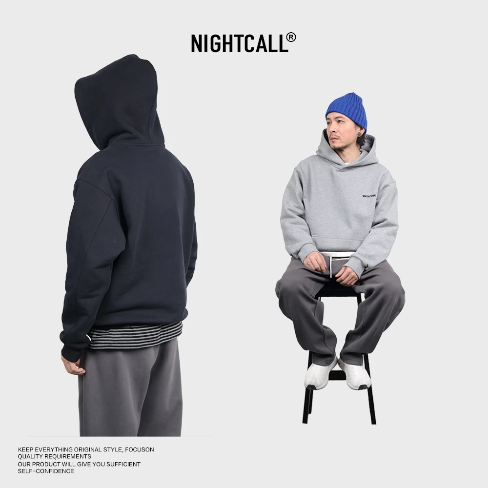 NIGHTCALL / 700克 黑标系列 纯棉卫衣BLACK美式版连帽CLEANFIT
