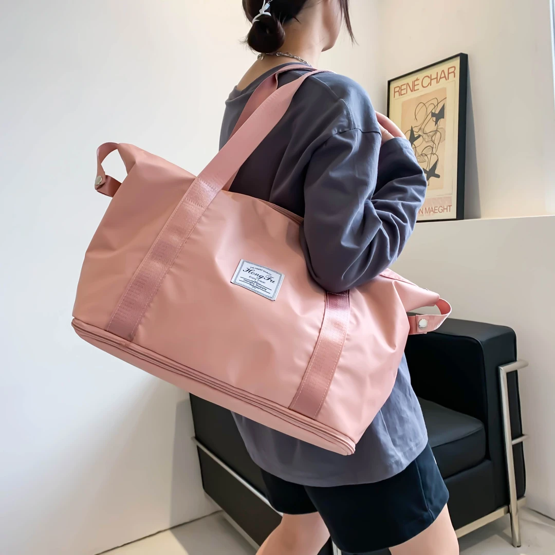 旅行包女短途手提袋外出大容量行李包袋男健身包轻便待产包收纳袋