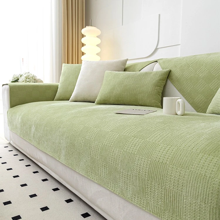 洲荣雪尼尔沙发垫四季通用坐垫2023新款防滑皮沙发套罩高级感盖布