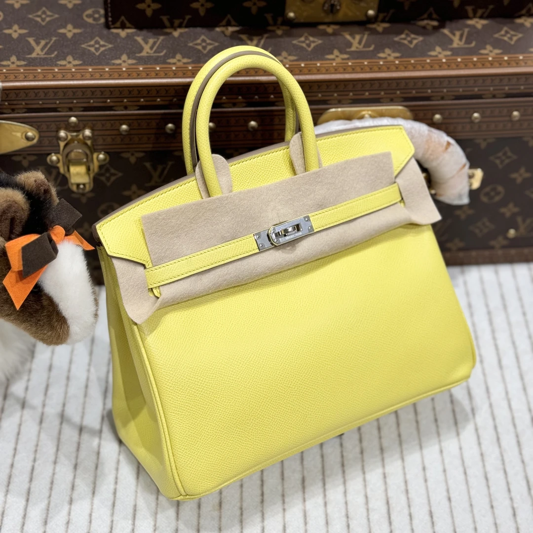 99新 Hermes/爱马仕 贝贝/爱马仕柠檬黄bk25包