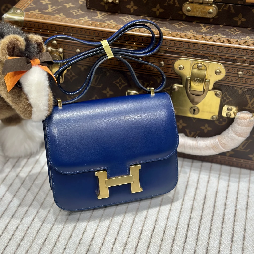 99新 Hermes/爱马仕 爱马仕宝石蓝康康box19包