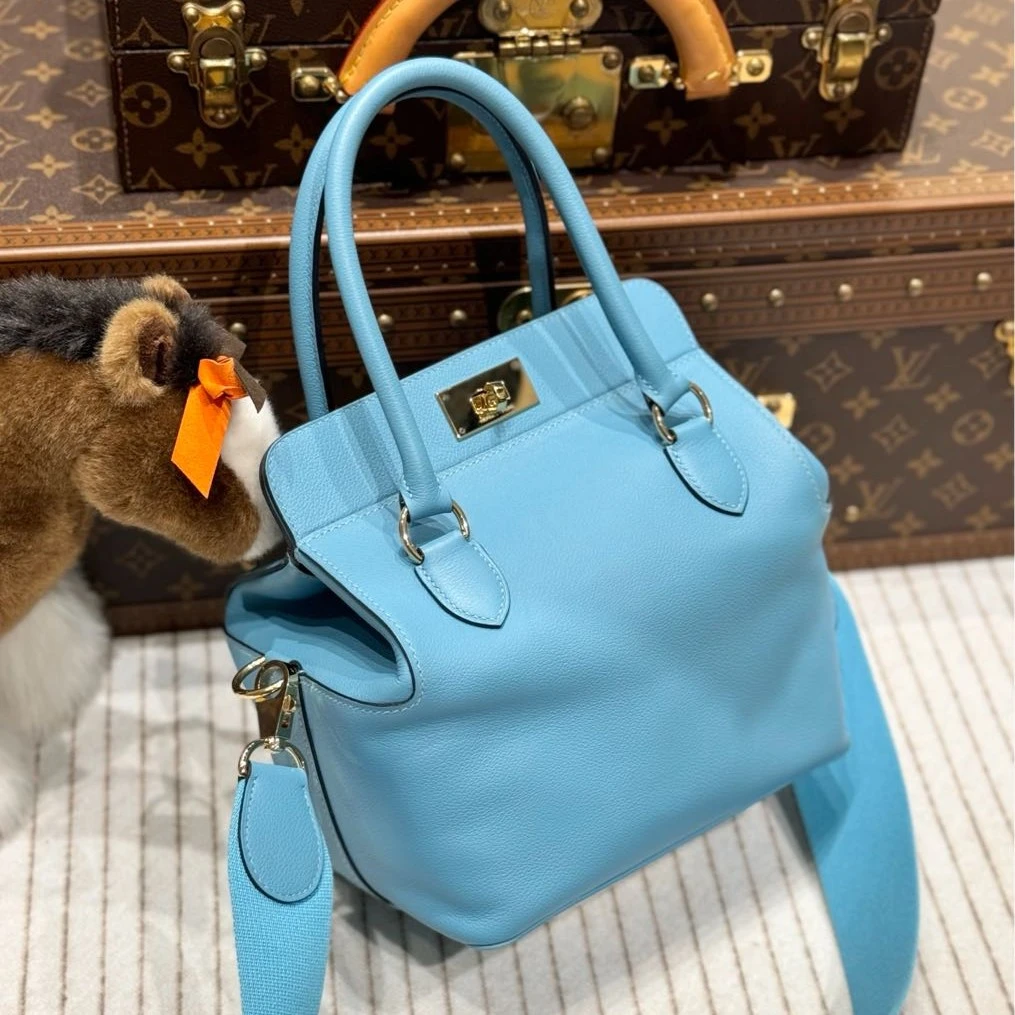 99新 Hermes/爱马仕 昊哥/爱马仕北方蓝toolbox20 包