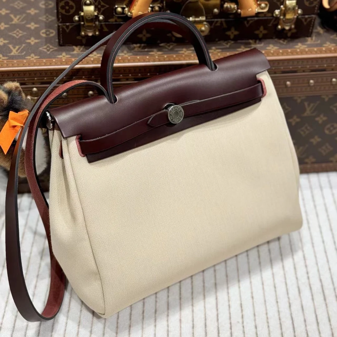 99新 Hermes/爱马仕 lina/u刻/爱马仕herbag31 马鞍红