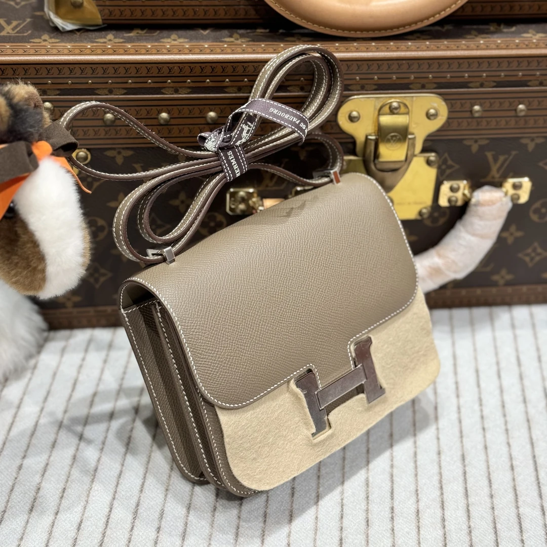 全新未使用 Hermes/爱马仕 贝贝/b刻/爱马仕大象灰康康19包