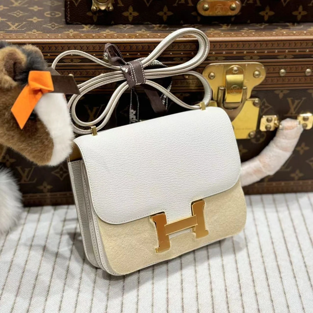 全新未使用 Hermes/爱马仕 贝贝/u刻/蘑菇白内拼饼干康康19包