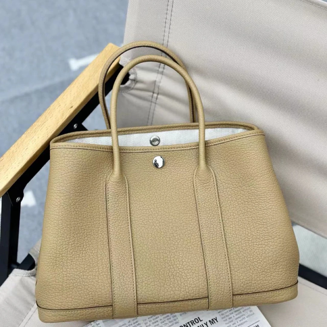 全新未使用 Hermes/爱马仕 贝贝/花园30饼干色包/b刻尘袋