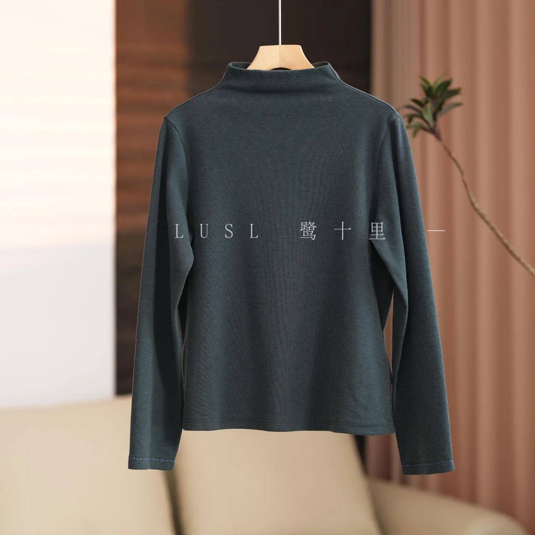 大宁女装   【曼玉】显瘦半高领时尚修身保暖长袖纯色打底衫89226