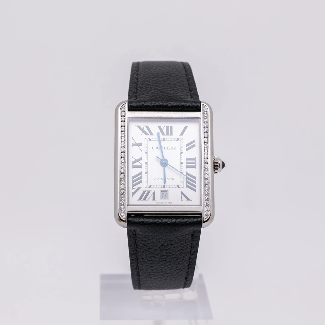 99新 Cartier/卡地亚 坦克系列 WSTA0029 31×41精钢男款机械 19年