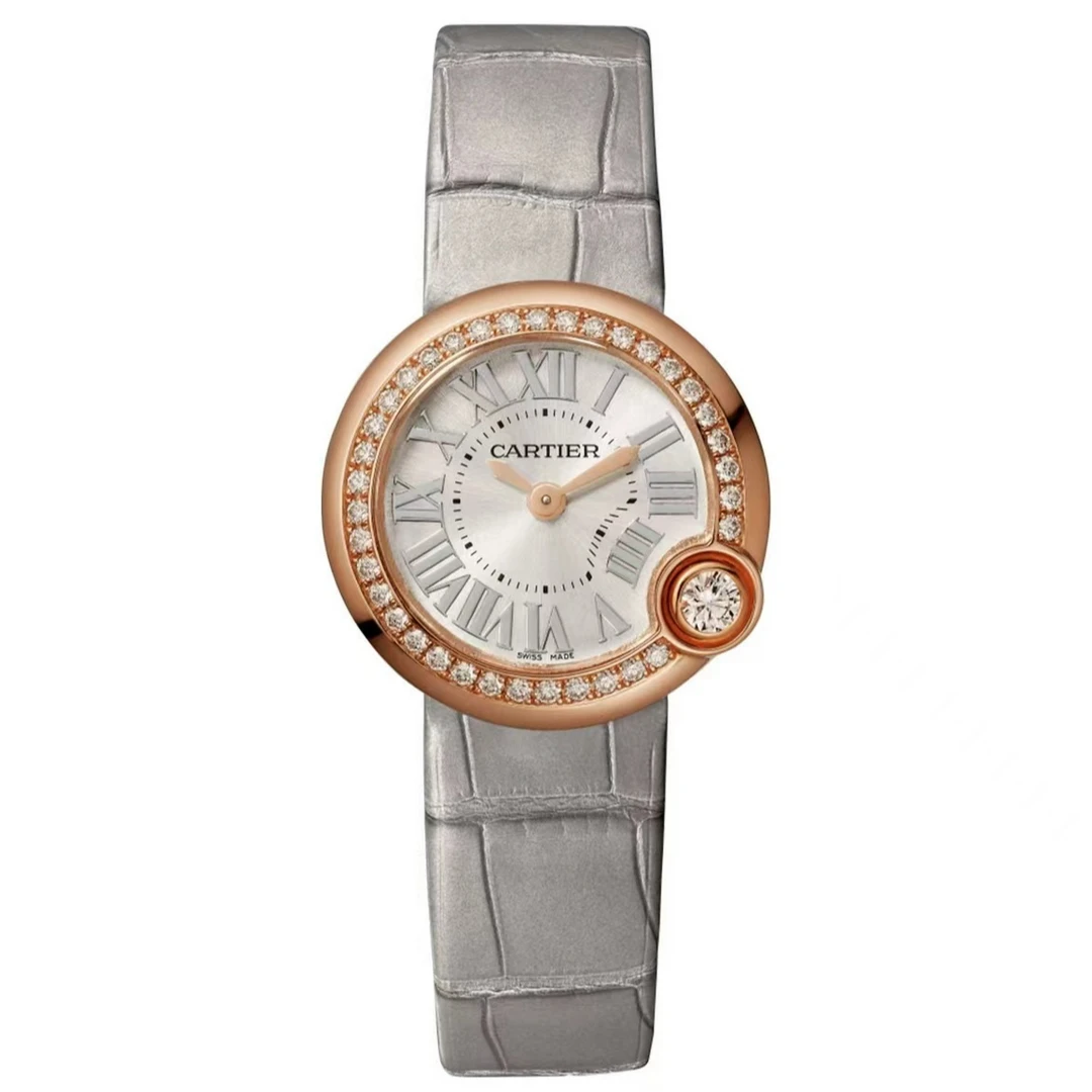 99新 Cartier/卡地亚 告白气球WJBL0008 玫瑰金原钻30表径 22年