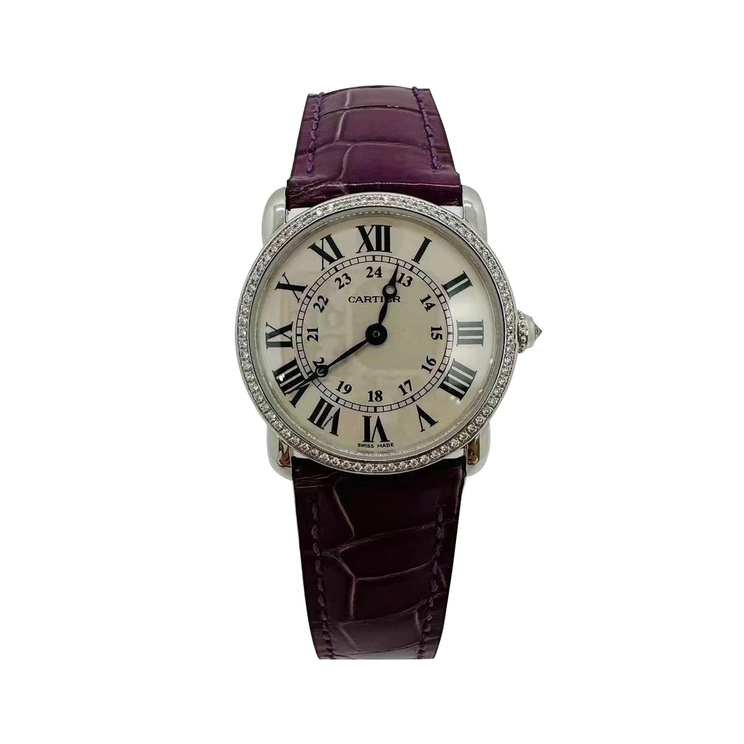 99新 Cartier/卡地亚 伦敦路易 WR000251 29 白金 石英 女款 单表