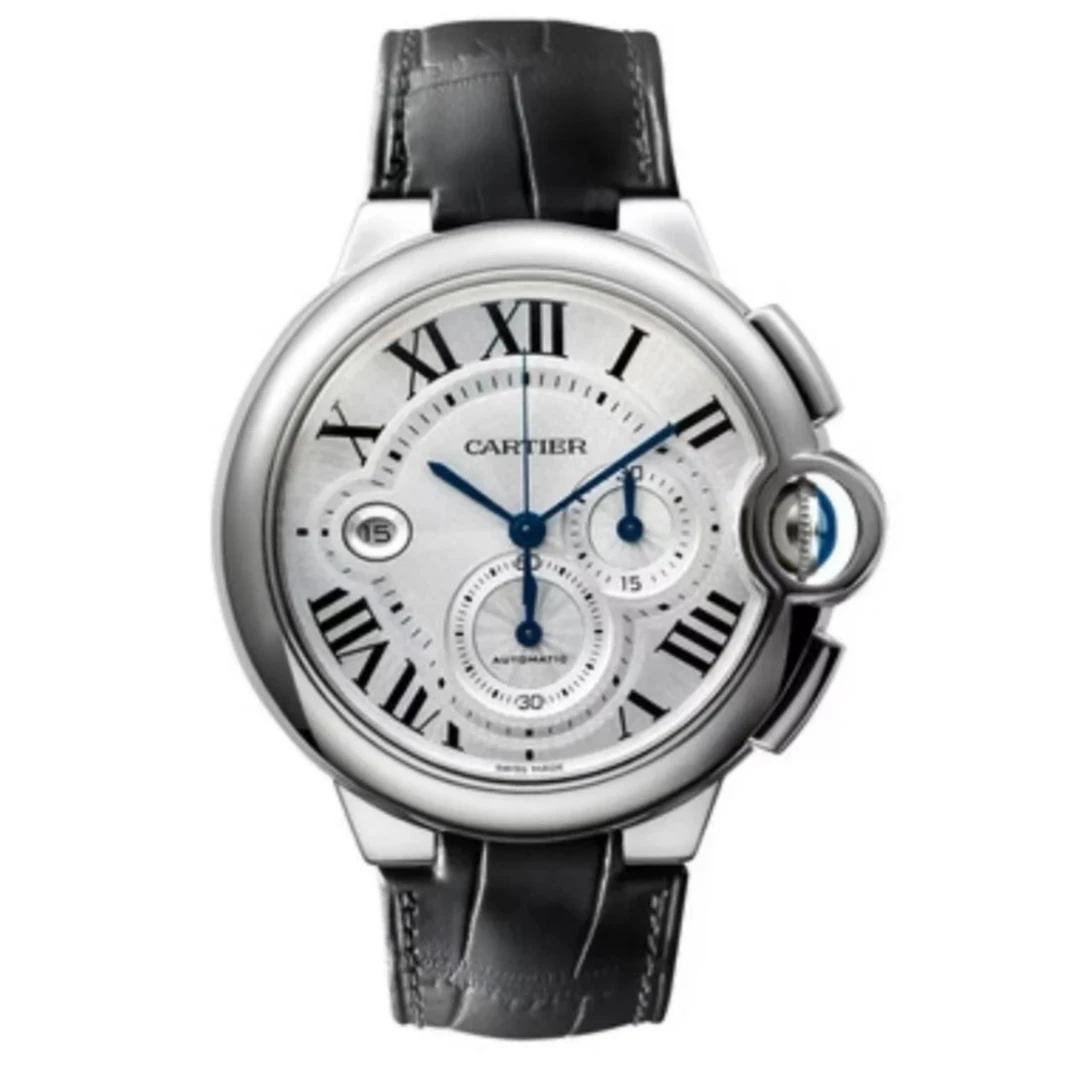 99新 Cartier/卡地亚 蓝气球W6920003 44计时 精钢机械 单表 时尚