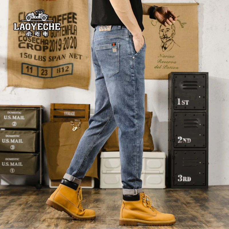 LAOYECHE/老爷车新款宽松直筒微哈伦小脚韩版潮流长裤薄款修身