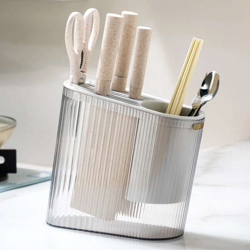 刀架置物架台面多功能厨房2023新款筷子筒刀架一体收纳盒家用菜刀