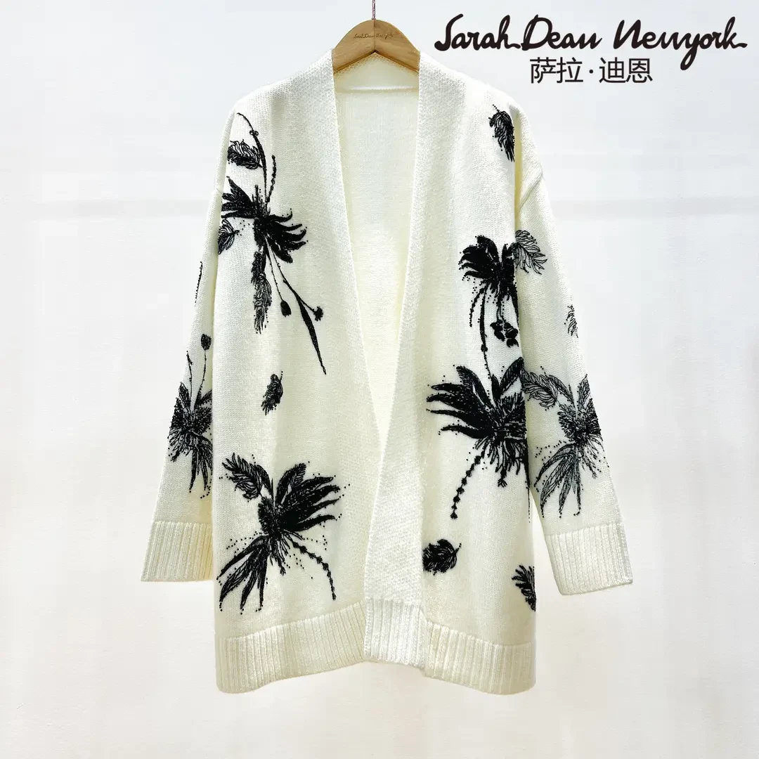 【萨拉迪恩】设计师国风针织开衫外套气质时尚毛衣宽松秋冬