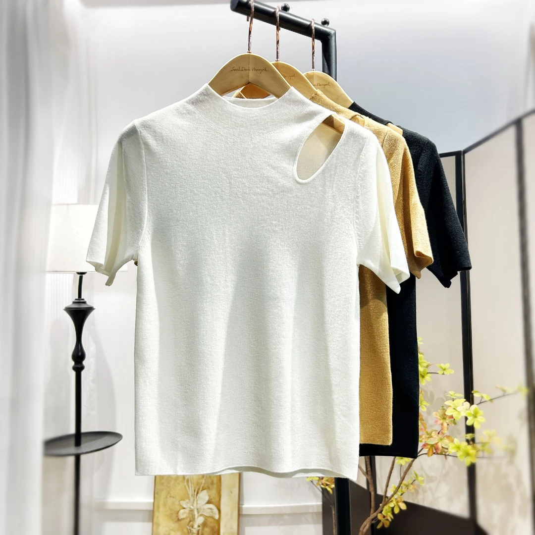 【萨拉迪恩】美利奴羊毛时尚显瘦高端轻奢气质上衣休闲