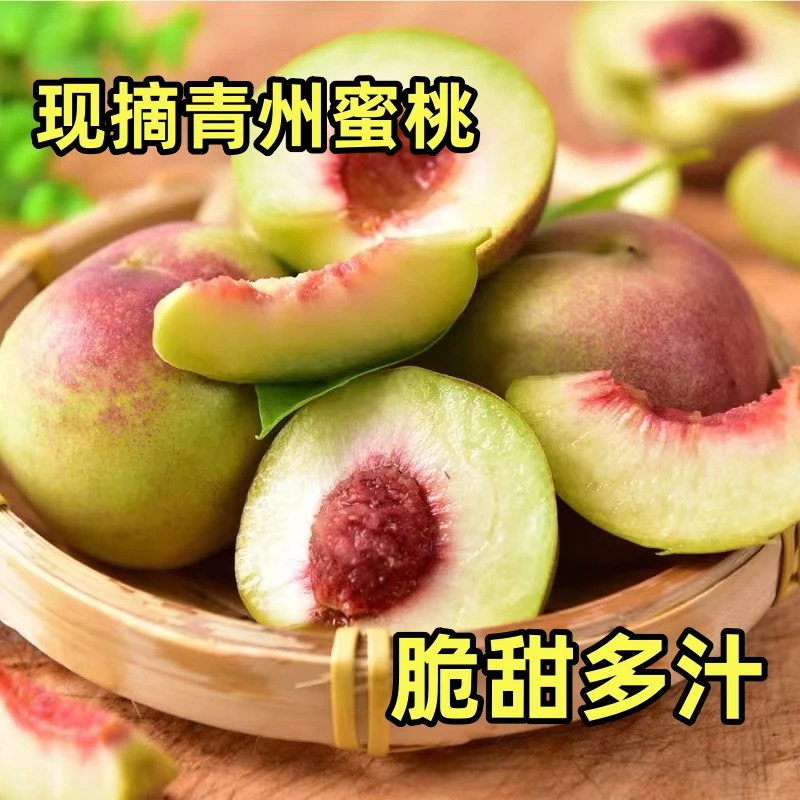 【青州蜜桃z】现摘脆桃离核水蜜桃甜桃子新鲜应季水果软桃