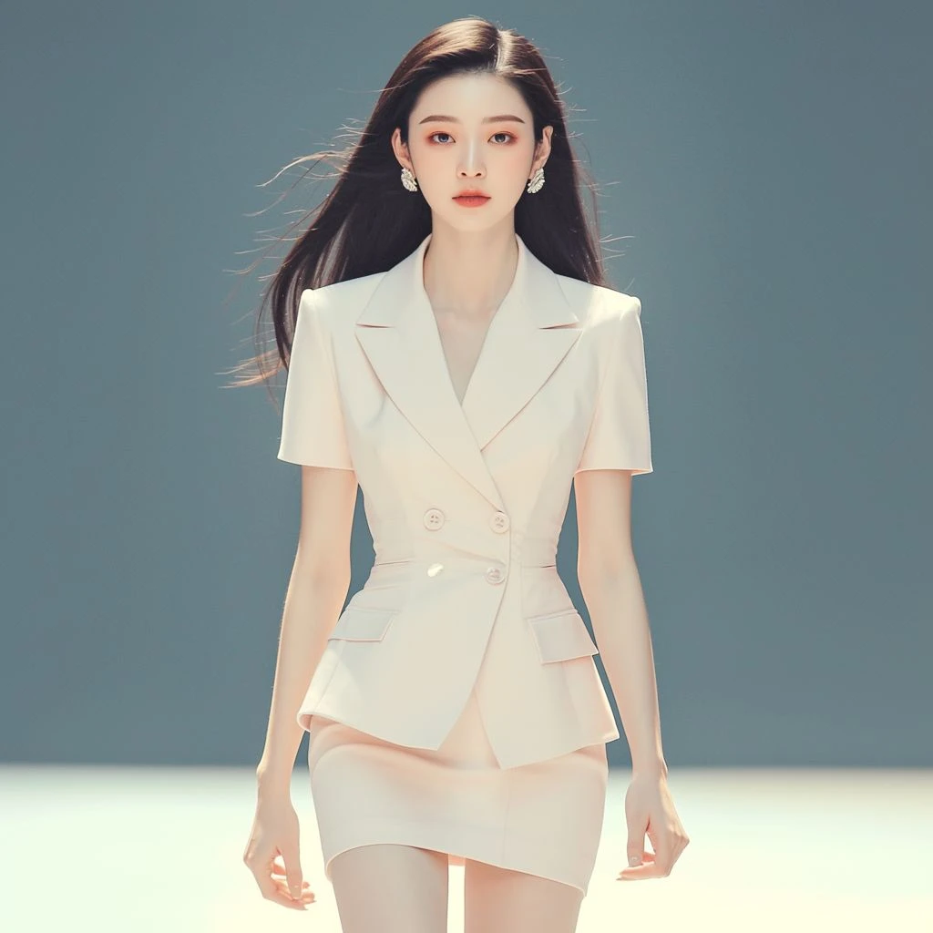 夏季高级感上档次气质洋气时髦精致女神范韩版正式场合两件套装女