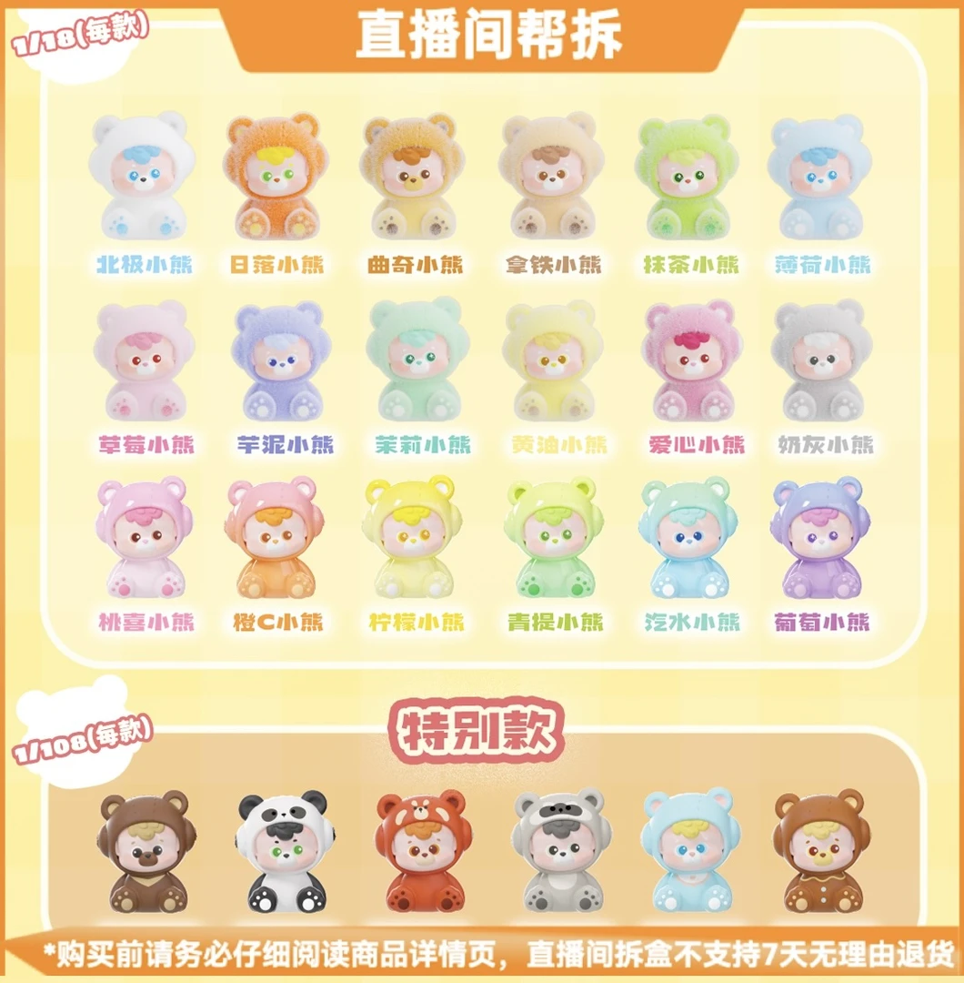 【拆盒】diudiubaby你的小熊系列迷你盲盒潮玩