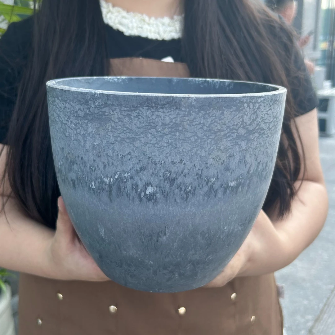 【一物一拍】直播间 孤品木塑花盆水泥灰色