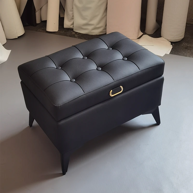 客厅沙发凳脚踏入户换鞋凳门口可收纳储物凳卧室床尾凳服装店沙发