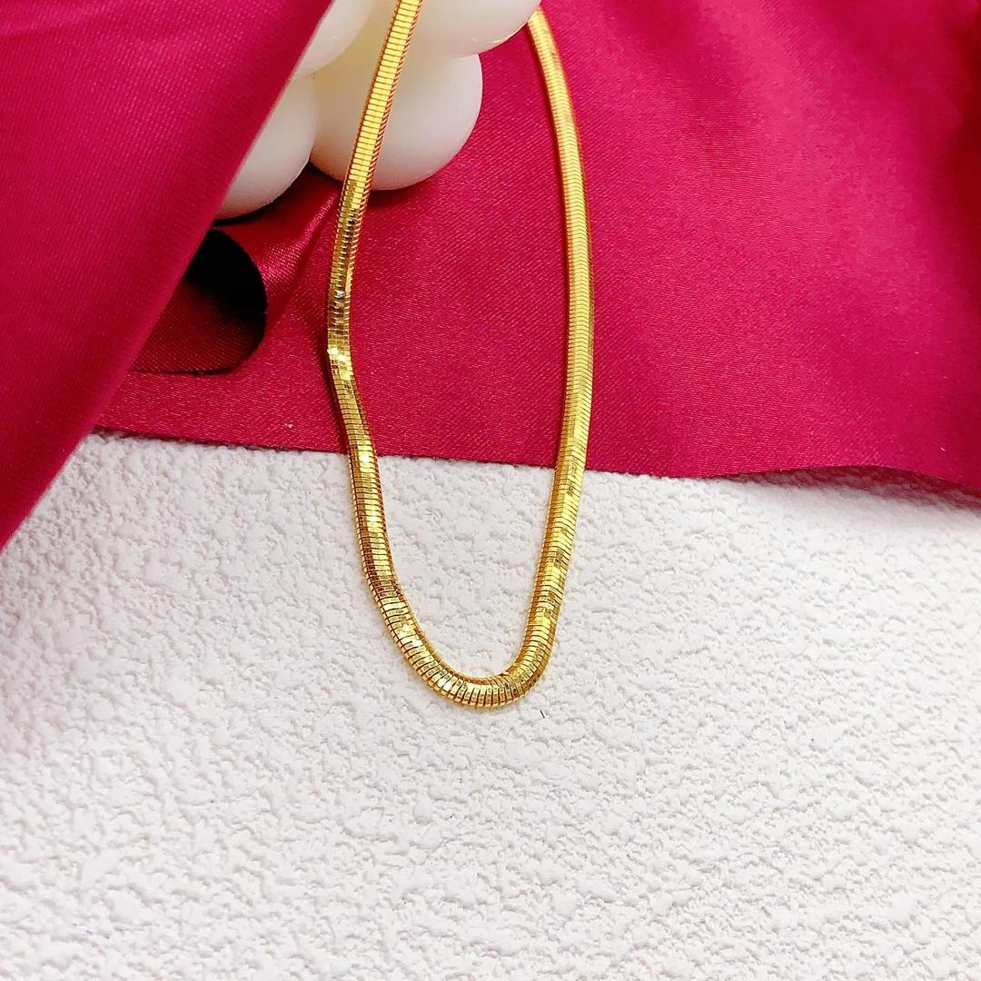 【木韵阁】足金999 5G蛇骨链套链精美大气项链 15.56