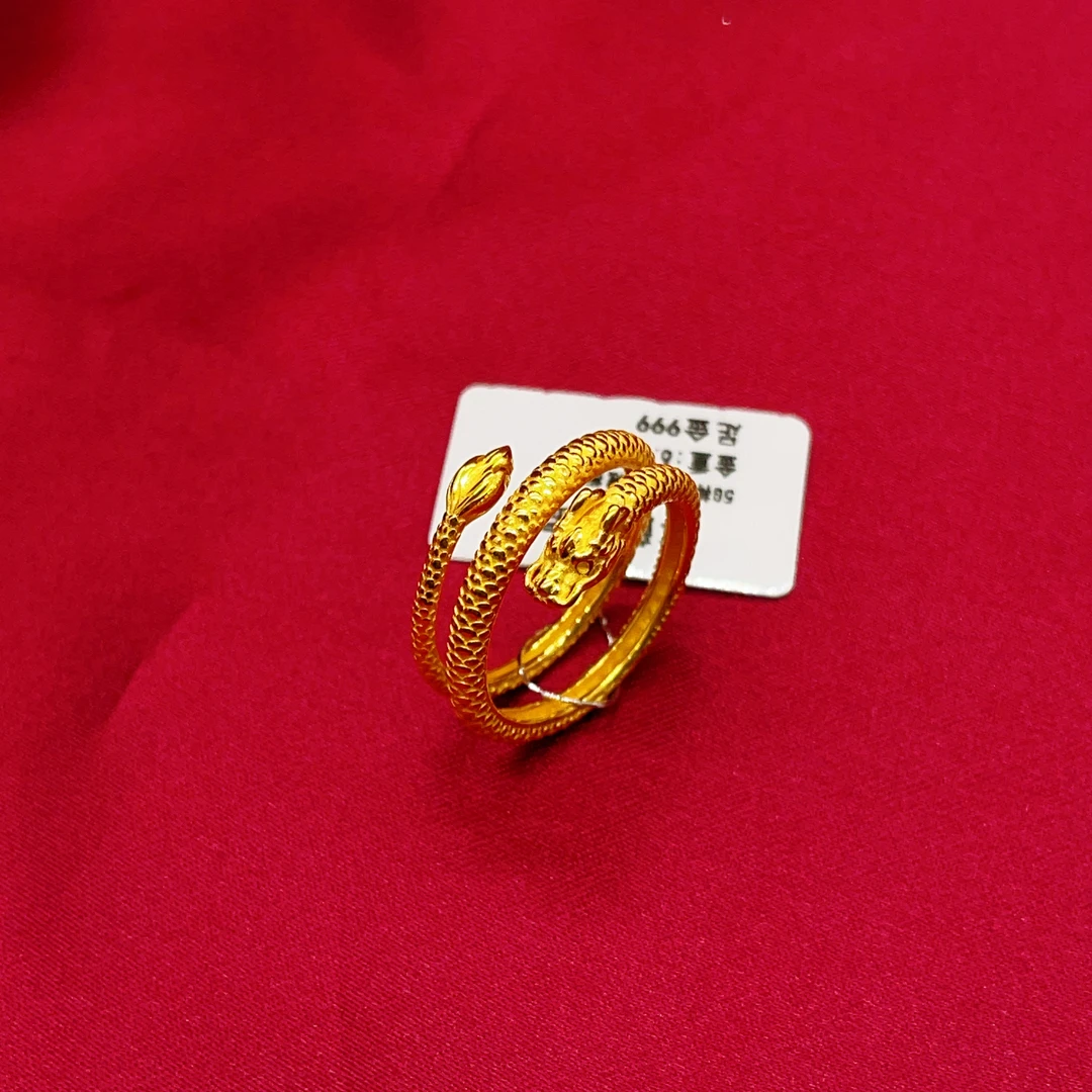 【木韵阁】足金999 5G神龙摆尾戒指黄金戒指龙年盘龙黄金龙戒指