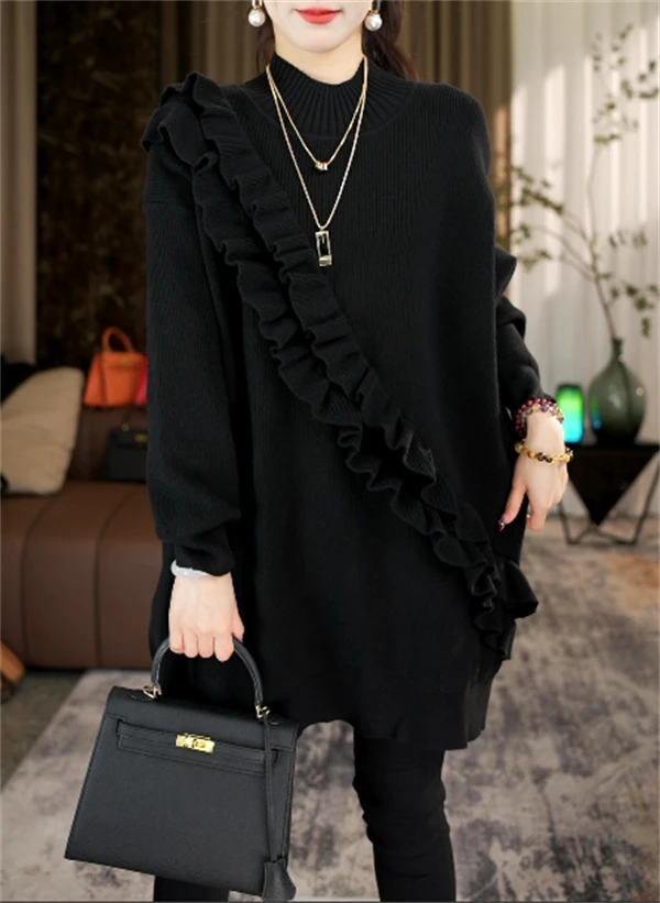 加厚保暖【茶语时光】秋冬必备时尚上档次洋气高档毛衣上衣-5520#