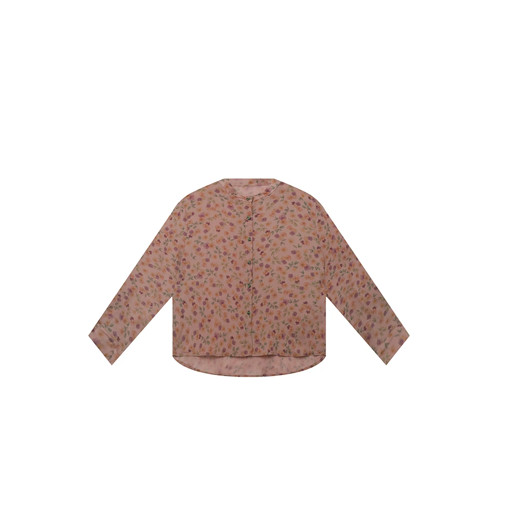 【麻訪家】MF0928粉碎花文艺印花休闲百搭长袖开衫上衣