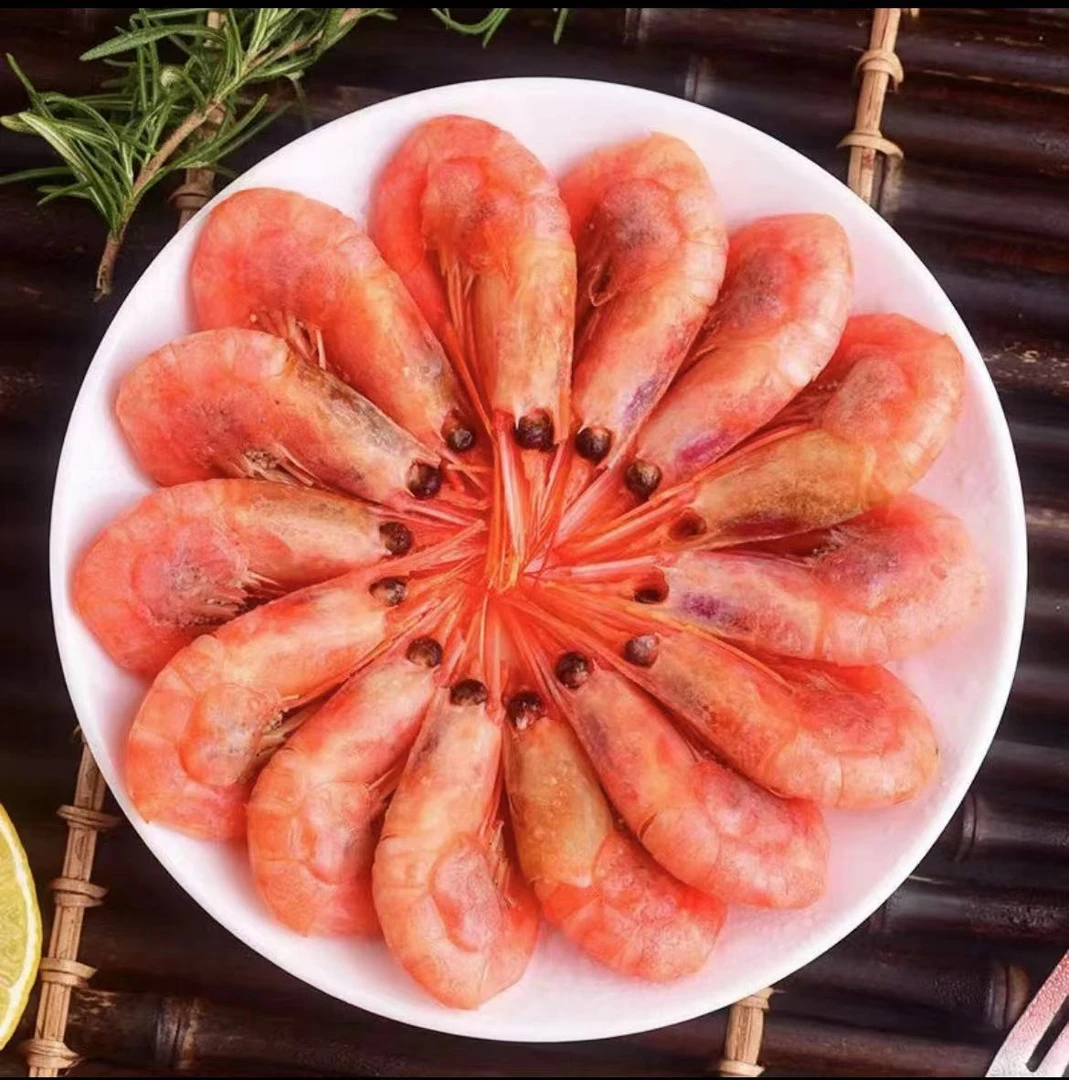 头籽北极甜虾 90-120规格  3斤装180-200只 含少量黑头腹籽