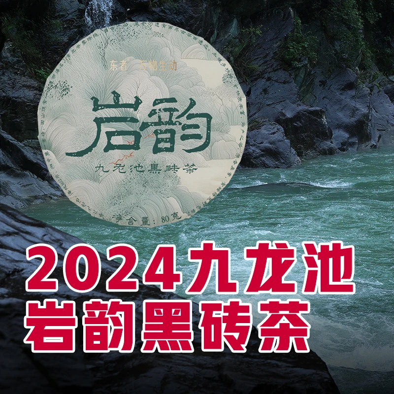 2024岩韵贡尖荒野古树黑砖饼80g安化黑茶828专享