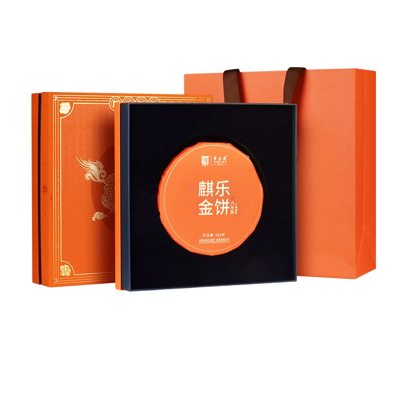 【黑茶茶礼】白沙溪麒乐金饼千两茶饼茶320g礼盒小师姐评茶