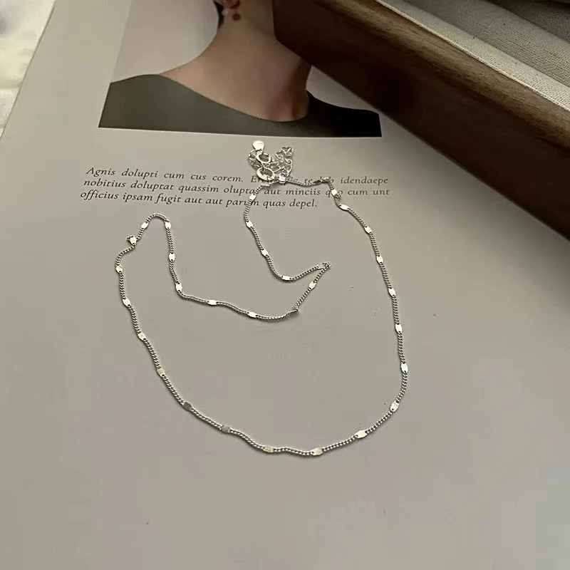 链子925银 【维维】悦己 素链锁骨链WW 8176