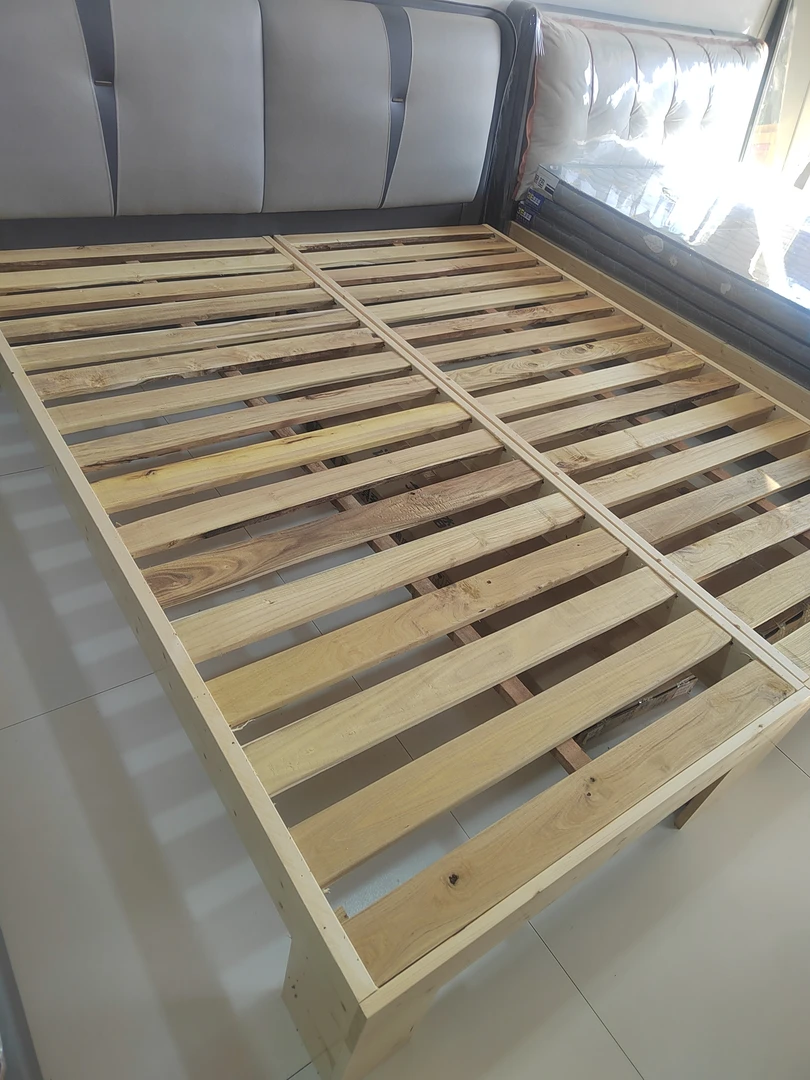 实木床简约轻奢软包床头槐木床底主卧大床