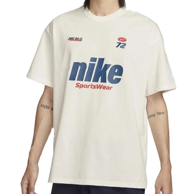 NIKE/耐克 高能感夏季字母刺绣男款运动休闲短袖-HQ1570-133