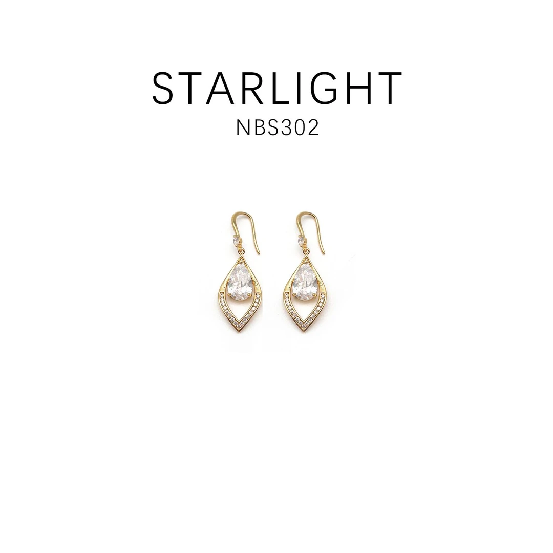 铜合金耳饰 设计款优雅时尚气质百搭耳饰~NBS302